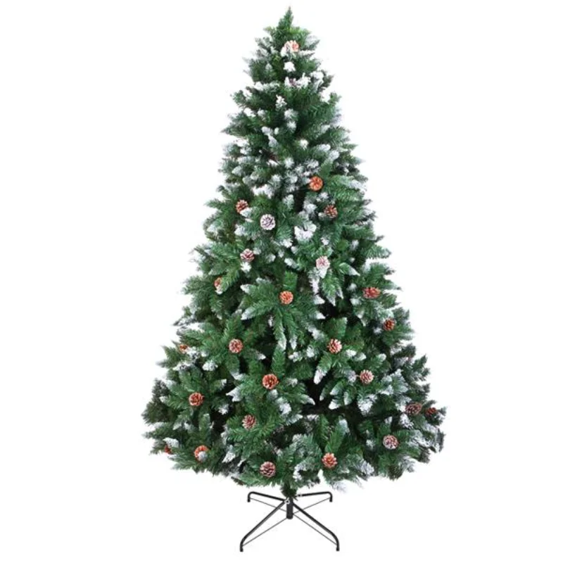 

Christmas Tree 6FT 920 Branches Flocking Spray White Tree Plus Pine Cone (YJ)[US Stock]