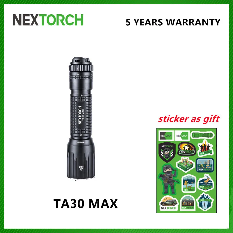 NEXTORCH 2100 Lumens LED Tactical Torch Rechargeable LED Flashlight Ultra Bright Pocket Torch  for Camping, Outdoor TA30 MAX