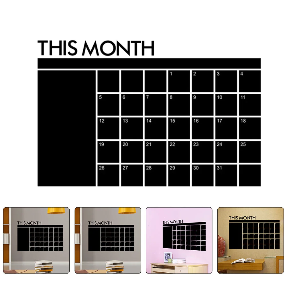 

Monthly Calendar Fridge Blackboard Stickers Plan Accessory Wipe The Removable Erase Planner Household Convenient Office