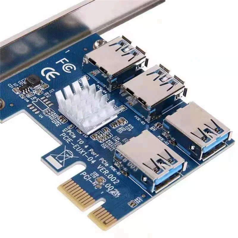 PCIE PCI-E PCI Express Riser Card 1X–16X 1–4 слота USB 3.0 Адаптер-концентратор-умножитель