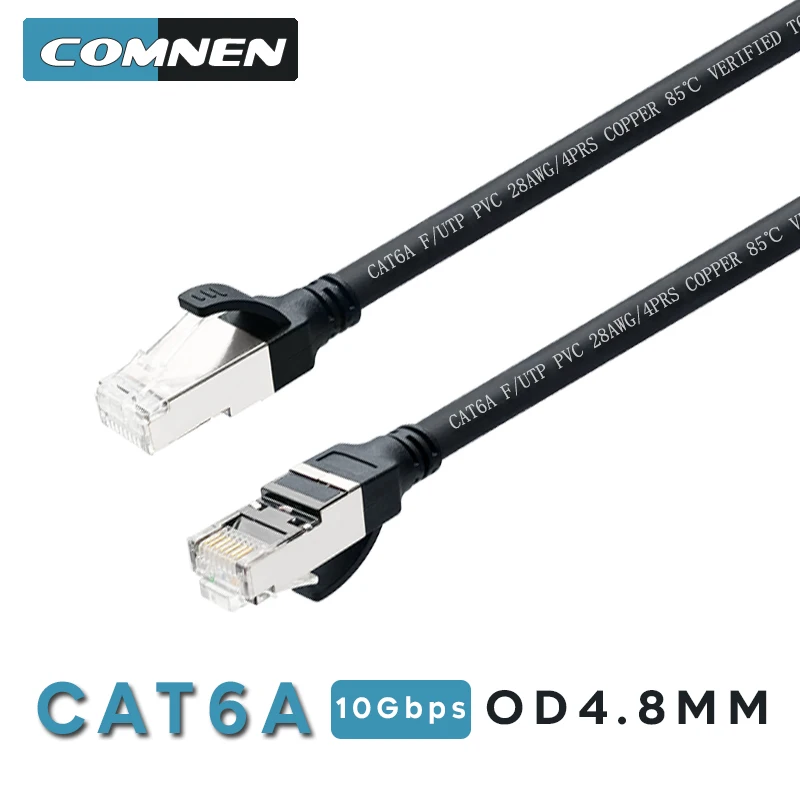 COMNEN Ethernet Cable Cat6A 28AWG Gigabit High Speed 1000Mbps Internet Cable RJ45 F/UTP Network LAN Cord for PC PS5 PS4 PS3 Xbox