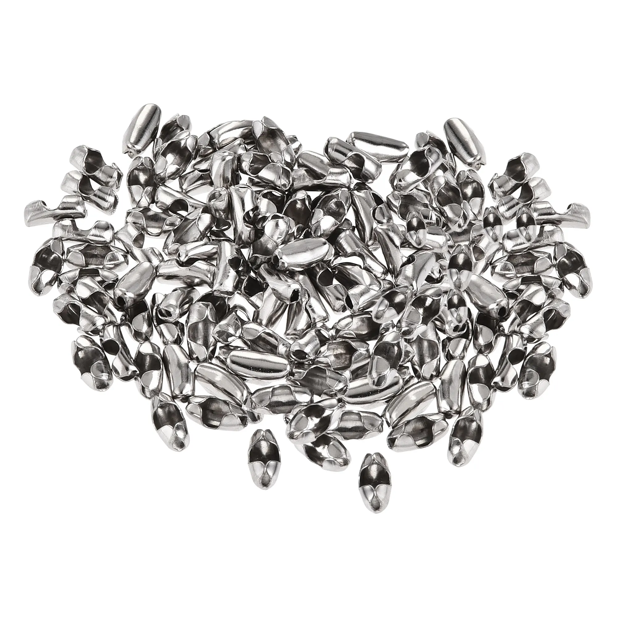 

Uxcell Ball Chain Connector 1.5mm Crimp Link Iron Electroplating Silver White 200 Pcs