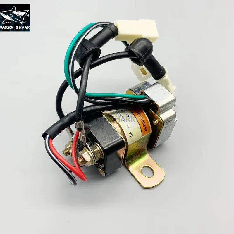 Реле стартера для Hitachi Isuzu 4BG1 4HK1 6BG1 6HK1 6WG11-82553-039-1 Стартер двигателя экскаватора