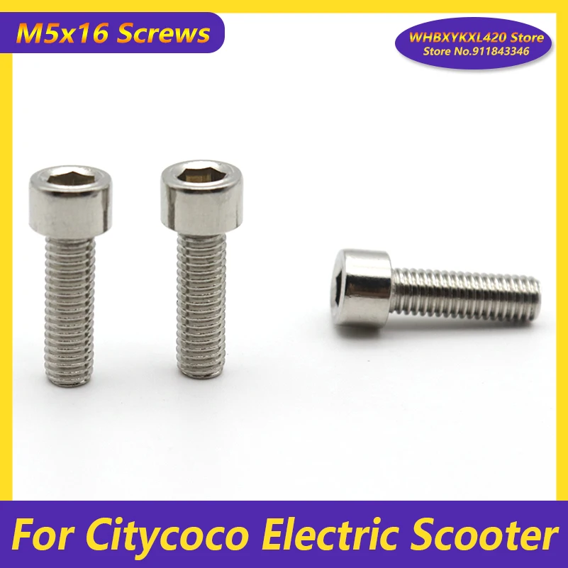 

Винты из нержавеющей стали для электрического скутера Citycoco, аксессуары для модификации, запчасти, 10 шт. винтов M5x16, тормозной дисковый винт
