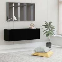 tv media television entertainment stands cabinet table black 39 4x11 8x11 8 chipboard