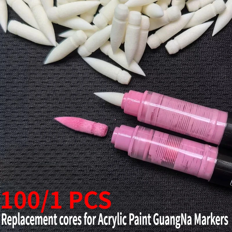 

100/1 шт. сменные сердечники для акриловой краски, маркеры GuangNa, наконечники кистей для рисования в подарок, товары для рукоделия «сделай сам», Sationery