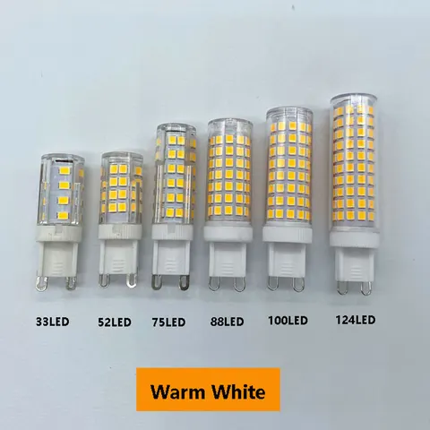 G9 светодиодная лампа 9 Вт 12 Вт 15 Вт 20 Вт 25 Вт AC110V 220 В светодиодная лампа SMD 2835 LED g9 холодный/теплый/натуральный свет Замена галогенной лампы 30/40 Вт