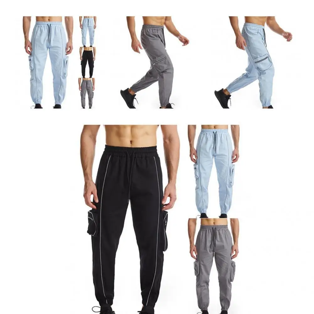 

Trendy Summer Pants Drawstring All Match Leisure Summer Pants Men Sweatpants Men Pants