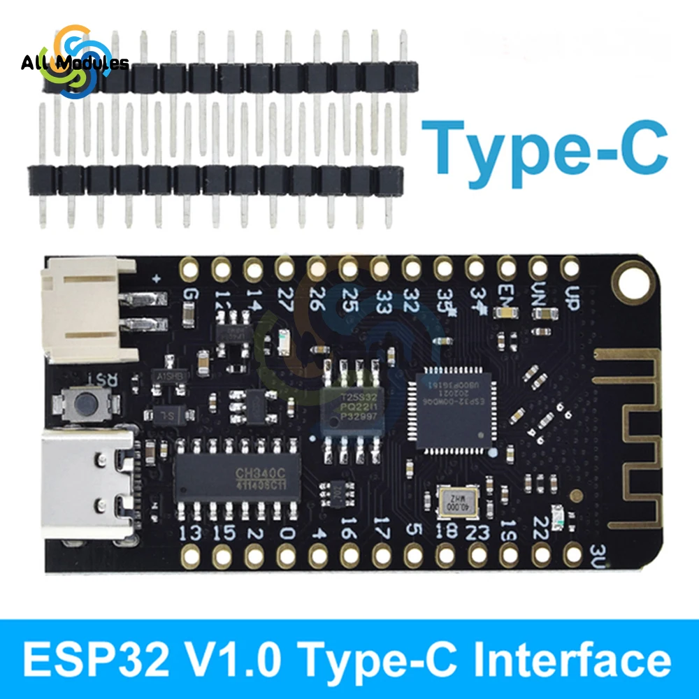 

MicroPython ESP32 Development Board V1.0.0 Rev1 wifi Bluetooth 4MB FLASH Lolin32 ESP32 Bluetooth WIFI Development Board CH340C
