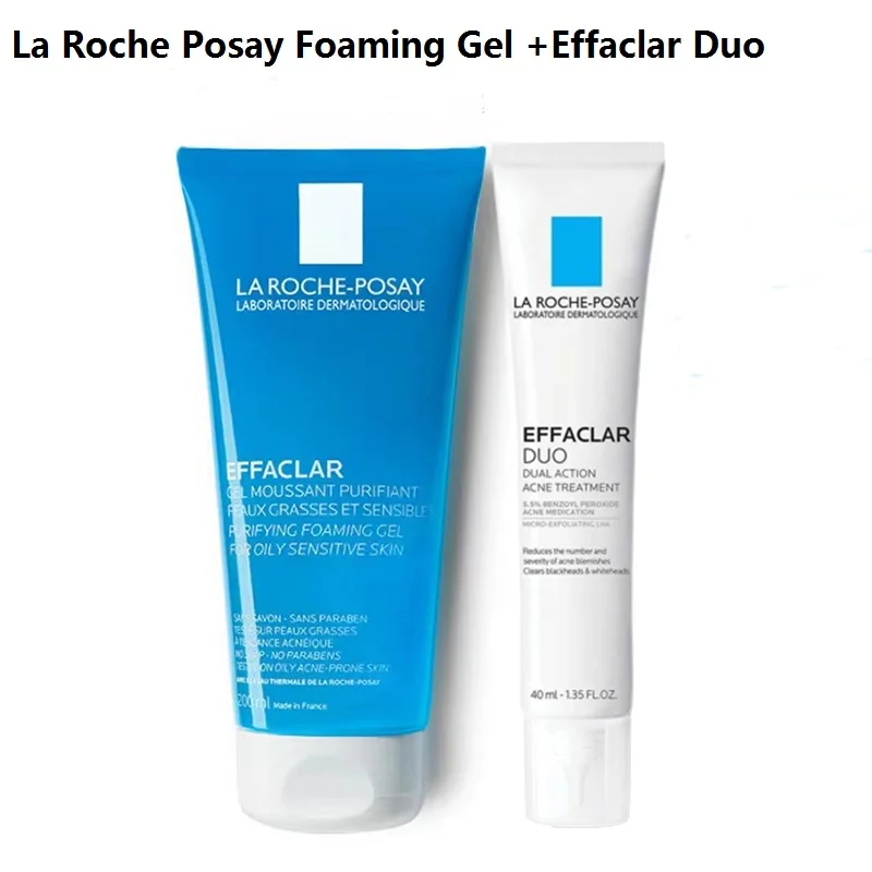 

2pcs La Roche Posay Foaming Gel Effaclar Duo K+ Acne Removing&Oil Controlling Cleanser Foaming Salicylic Acid Facial Cleanser