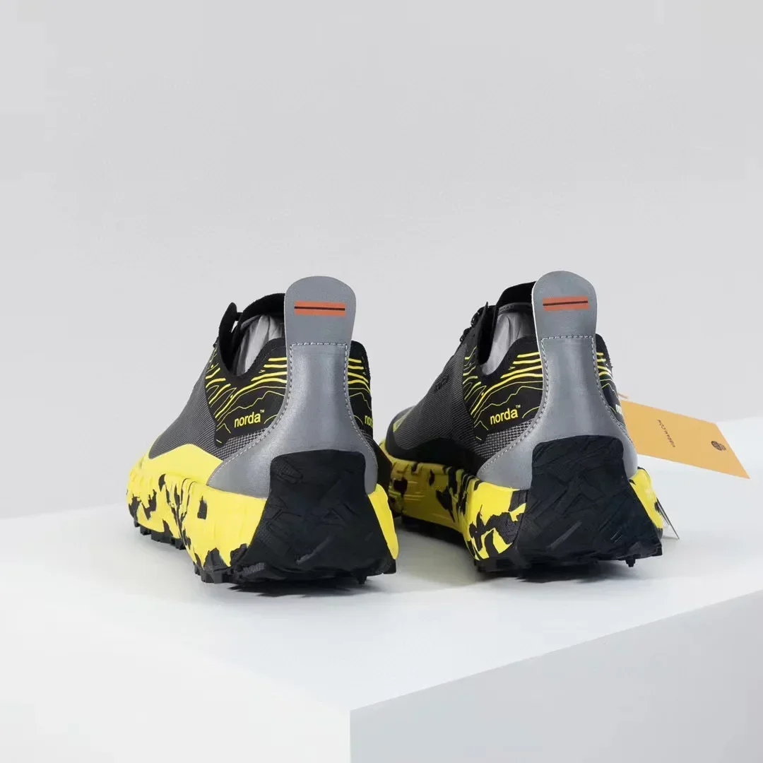 Дизайнерские мужские кроссовки Norda 001 низкие дышащие легкие сетчатая вязка для