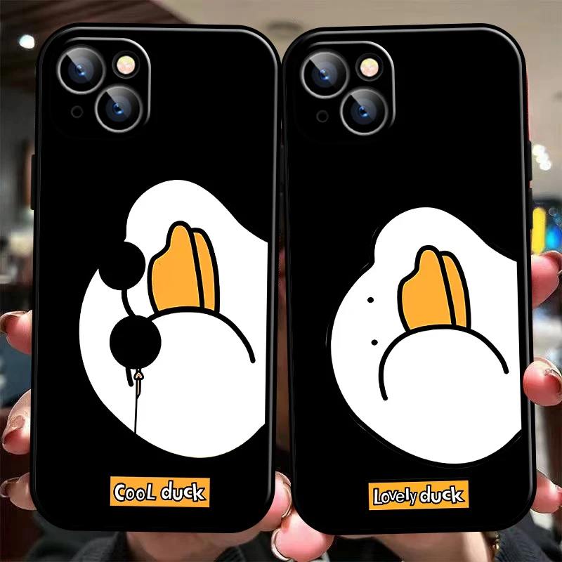

Cartoon Cute Call Duck For Apple iPhone 13 12 11 Pro Max Mini X XR XS Max SE 6 6S 7 8 Plus Phone Case Funda Back Carcasa