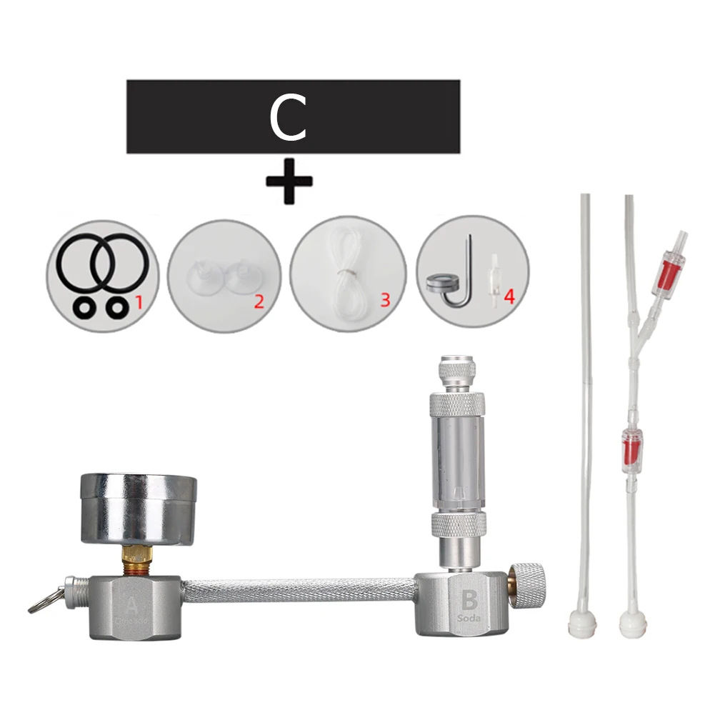 

Aquarium DIY CO2 Generator System Kit Carbon Dioxide Maker Bubble Counter Diffuser with Solenoid Valve for Aquatic Plant Growth