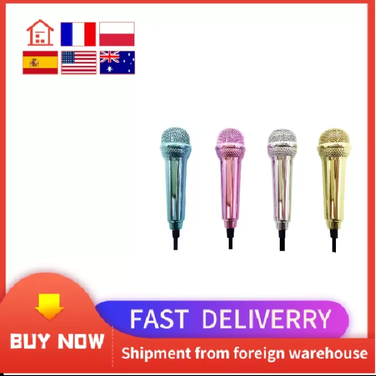 

Portable 3.5mm Stereo Studio Microphone KTV Karaoke Mini Microphone Wired Microphone Phone Tablet PC Laptop Voice Singing Karaok