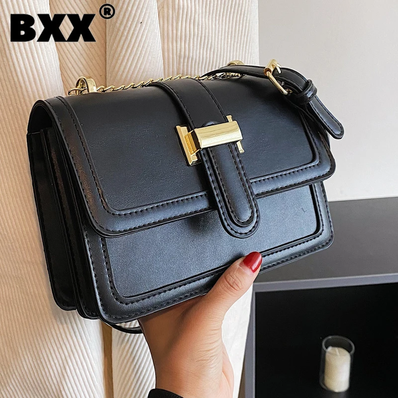 

[BXX] High-end 2023 New Fashion Women's Bag Chain Messenger Shoulder Underarm Bags Female Casual Simple Trendy Handbag 8AB906