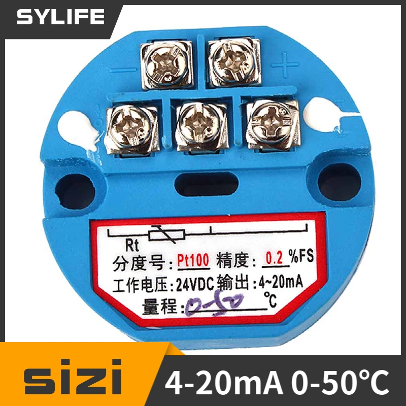 

Датчик температуры PT100, 4-20 мА, пластиковый, синий
