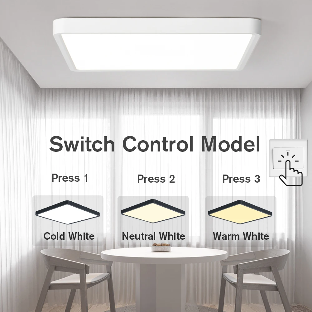 Smart Ceiling Lamp App Remote Switch Control Square Ultrathin Ceiling lights for Bedroom 36W Dimmable LED Lights for Living room