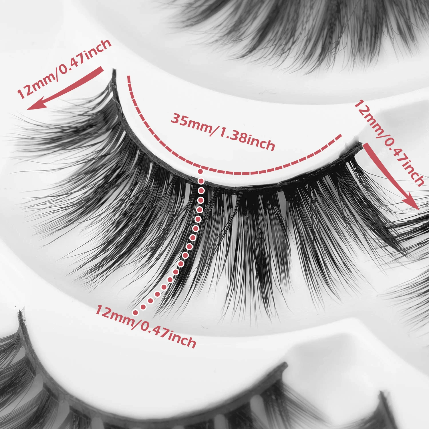 ETVITE Norковые Ресницы 9 Пар 3D Искусственные Натуральные Мягкие Пушистые Объемные