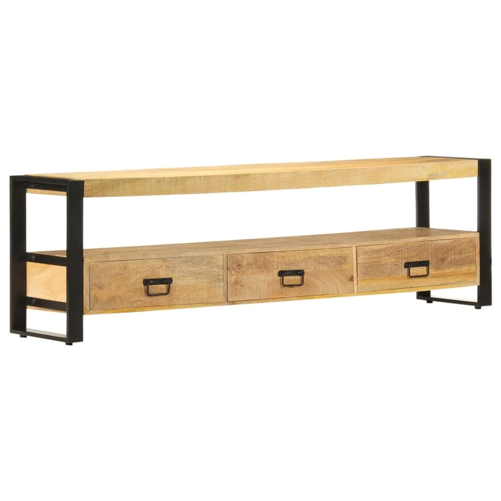 

TV Media Console Television Entertainment Stands Cabinet Table 59.1"x11.8"x17.7" Solid Mango Wood