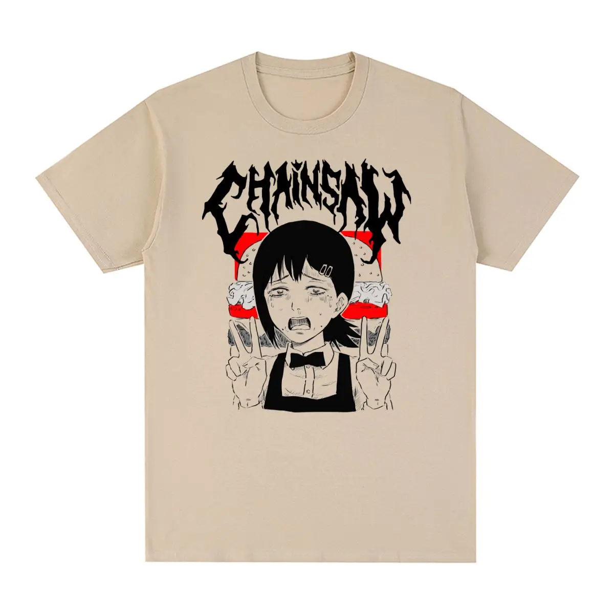 

Chainsaw Man Vintage T-shirt Japanese Anime Manga Cartoon Graphic Streetwear Cotton Men T shirt New Tee Tshirt Womens Tops