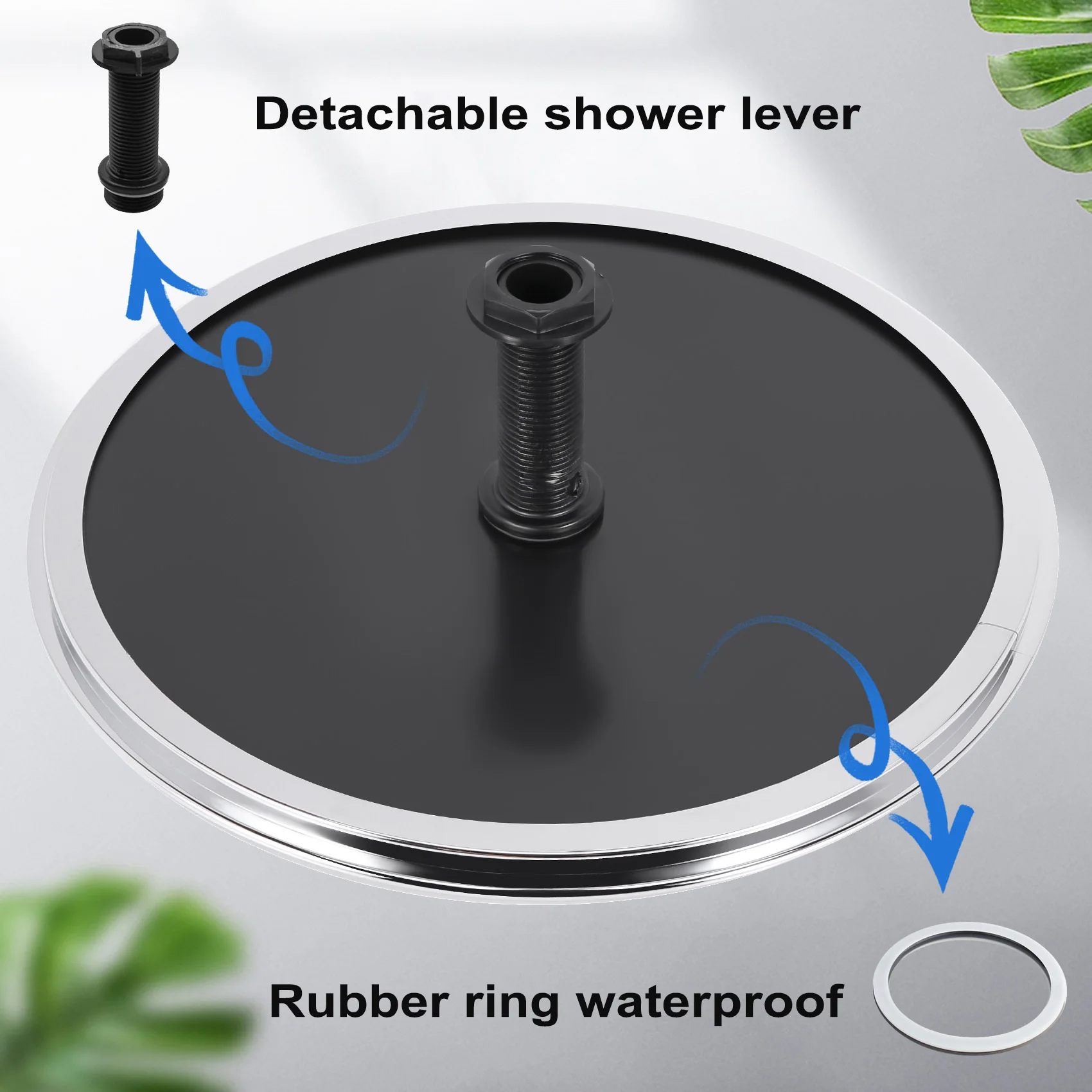 1 шт. 25 см пластиковая круглая форма насадка для душа с питанием от дождя верхняя