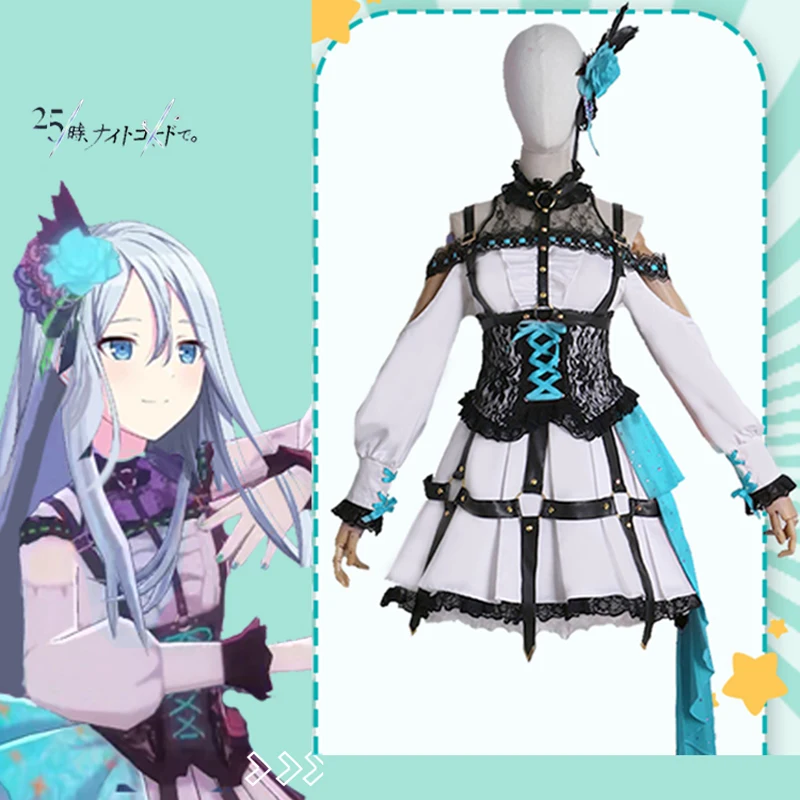 

Game Project Sekai Cos Akiyama Mizuki Cosplay 25 o'clock Nightcord Costume Five color member Dress Female Outfit H