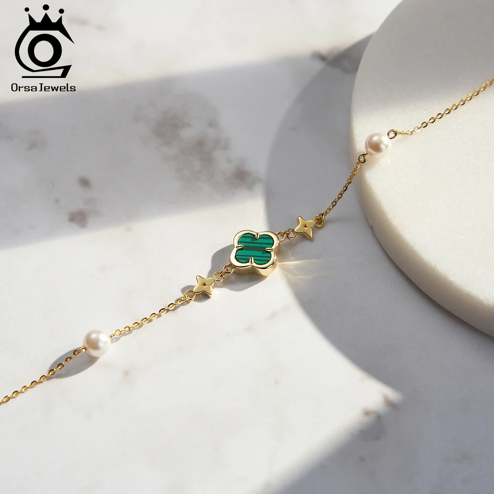 ORSA JEWELS золотые подвески браслеты для женщин стерлинговое серебро 925 ручная