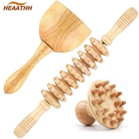 wooden gua sha tool wood roller massage tool mushroom massager tool for gua sha anti cellulite body sculpting
