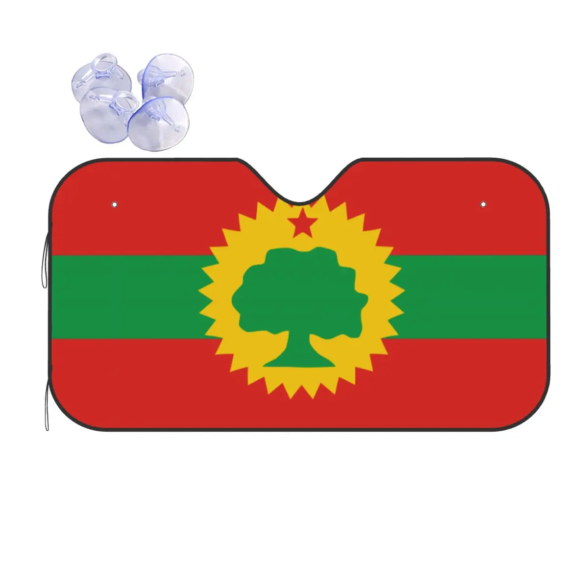 

Flag Of The Oromo People Oromoo Novelty Sunshade Windscreen 76x140cm Aluminium Foil Sunshade Visor Accessories Covers