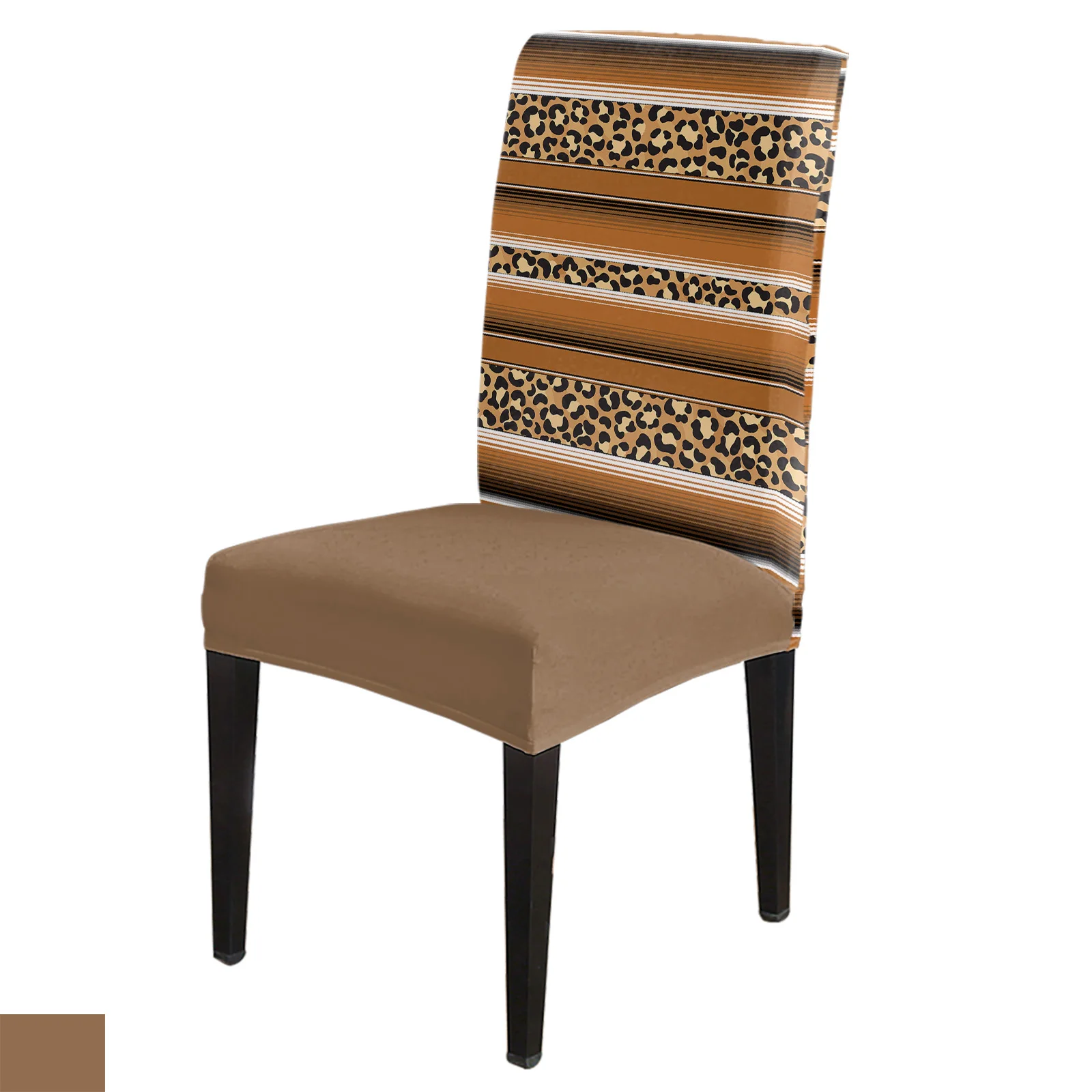 

Мексиканские полосы Леопардовый принт текстура кожи животных коричневый чехол на стул обеденный спандекс эластичные чехлы на сиденья для ...