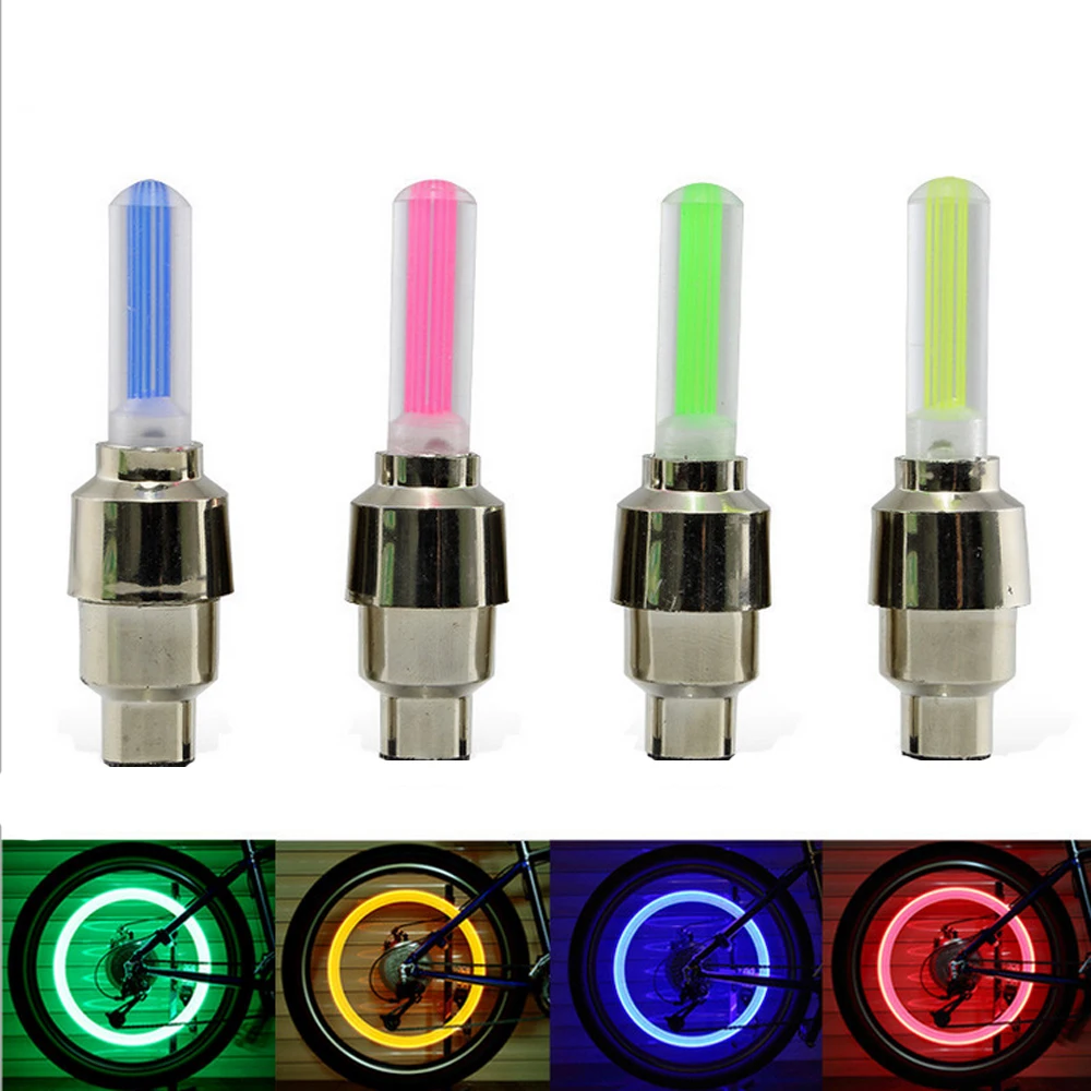 

1pcs Universal Car Wheel Tyre Decor LED Light Bulb Tire Air Valve Stem Cap Lamp Pastic Universal for Most Bicycle Motorcycle Car