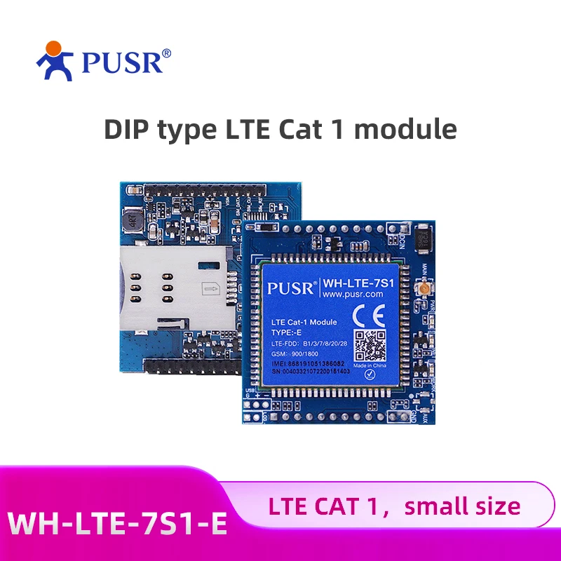 (Цена за 2 шт.) модуль связи PUSR LTE CAT 1 поддерживает и GSM TCP/UDP SMS HTTP MQTT