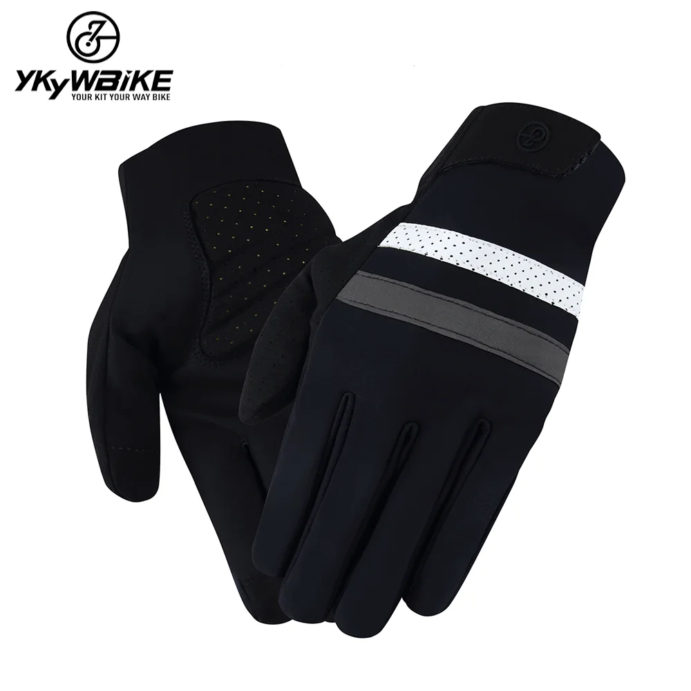 

Ykywbike Winter Cycling Gloves Bicycle Gloves Windproof Waterproof Thermal Warm Fleece Mtb Gloves Long Distance Cycling Gloves