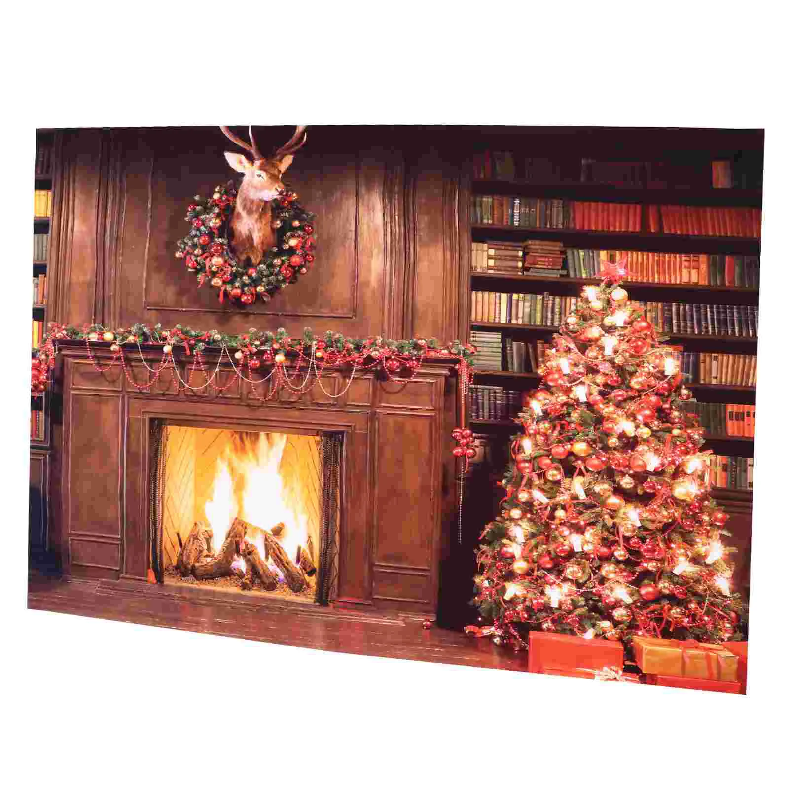 

Christmas Backdropwall Backdrops Photo Party Picture Digital Merry Santa Backgroundblanket Studio