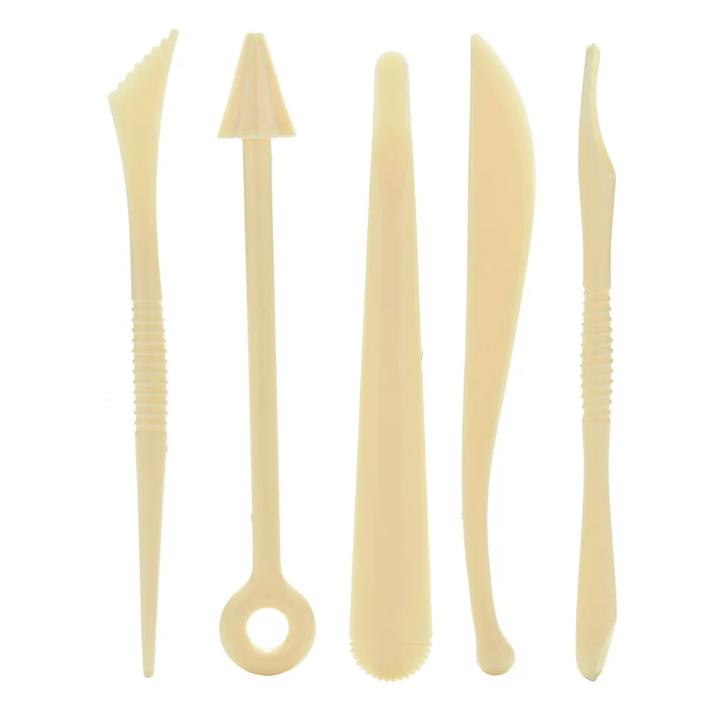 

Christmas Halloween 5 Pcs/Set Polyform Sculpey Oven Bake Plastic Tools Set For Shaping Children Babies Polymer Clay Tools Kids