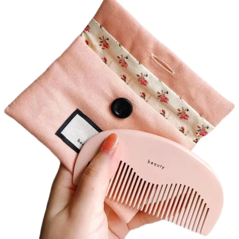 

Расческа для волос профессиональная, двусторонний мини-гребень для бороды, аксессуар для волос