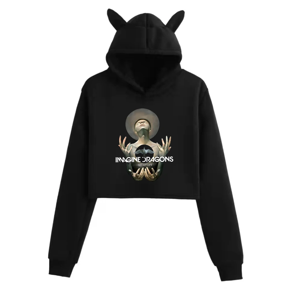 Худи с кошачьими ушками и длинным рукавом