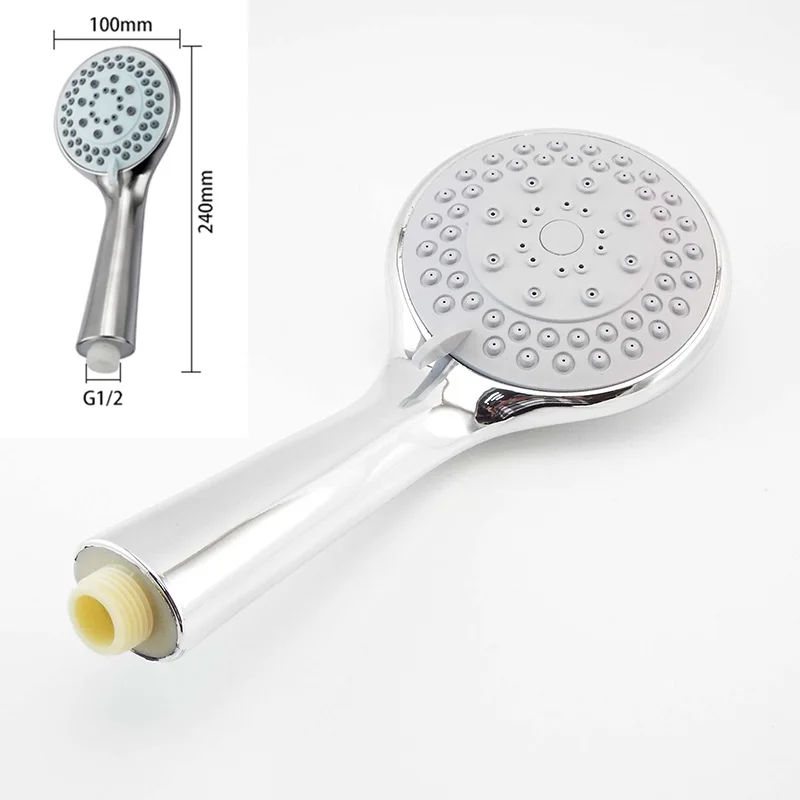 

Большая Ручная насадка для душа 10 см, аксессуары для ванной и душа, многофункциональный 4-скоростной Универсальный интерфейс из АБС-пластик...