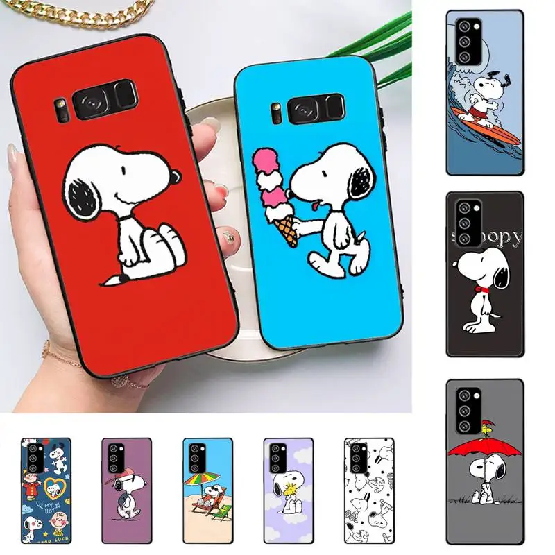 

MINISO Cute S-Snoopy Dog Phone Case for Samsung J 2 3 4 5 6 7 8 prime plus 2018 2017 2016 core