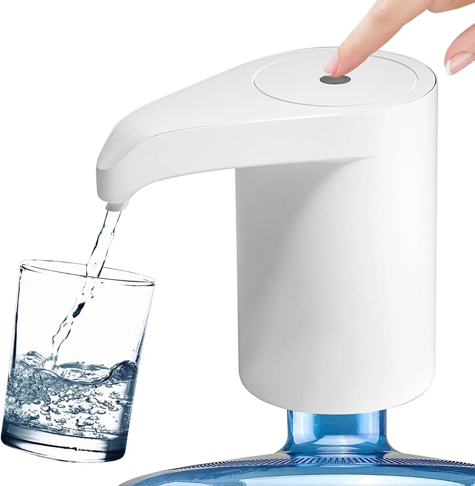 

Белый Электрический насос для бутылки воды диспенсер для бутылок с водой с USB-зарядкой, универсальный водяной насос на 5 галлонов, портативный водяной диспенсер