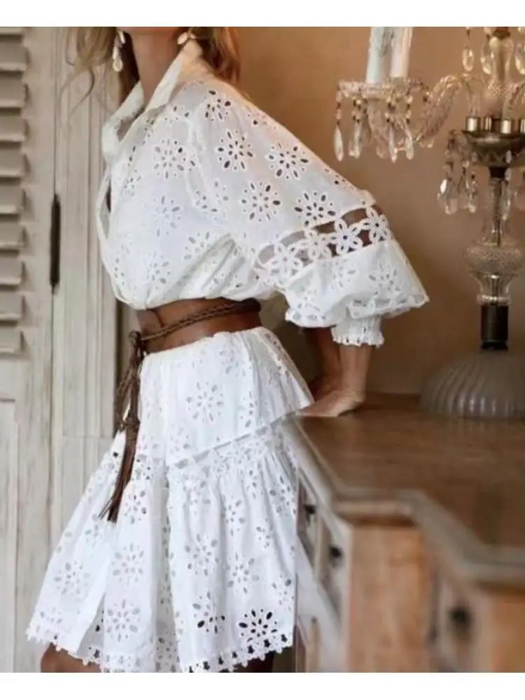 

Getspring женское платье черное белое кружевное платье с длинным рукавом вечернее платье с поясом 2022 Новое Женское платье оптовая продажа Пряма...