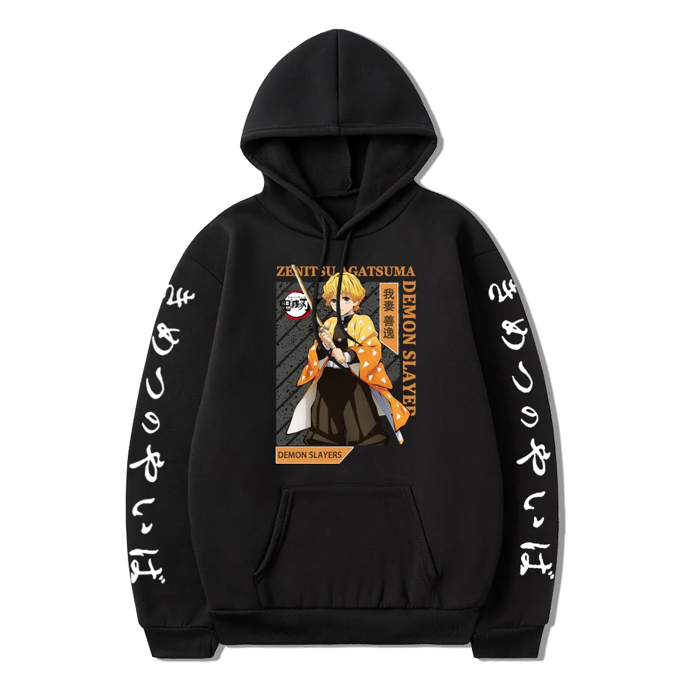 

Толстовка с капюшоном для мальчиков и девочек, Свитшот из флиса с длинным рукавом и мультяшным принтом, с рассеянным демоном, для подростков
