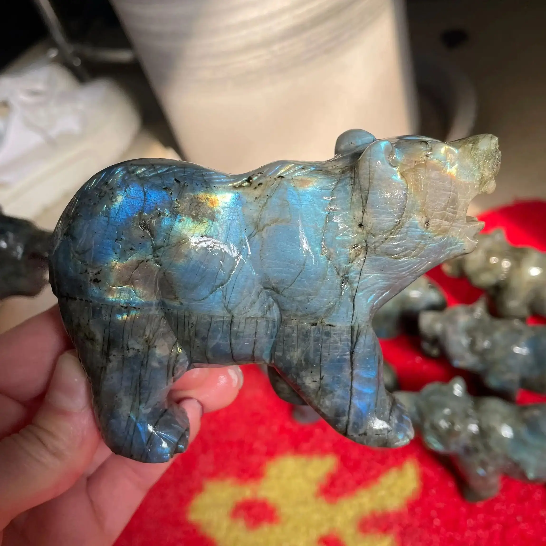 

Лабрадорит медведь 12 см CAIMSJ