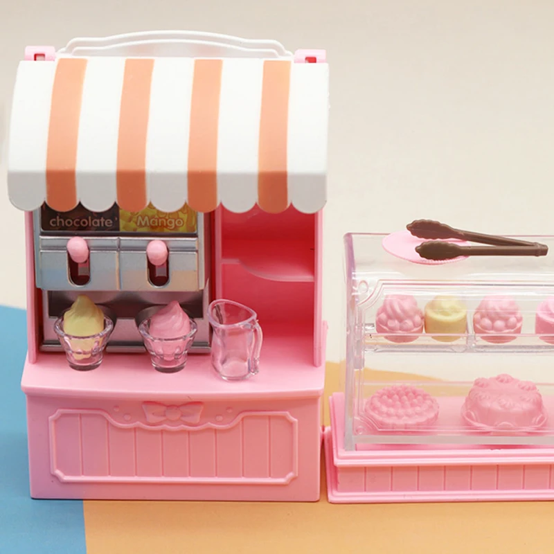 

1Set DIY Dollhouse Miniature Furniture Kit Ice Cream Shop Model Doll Houses Assemble Toy for Children Christmas Gifts