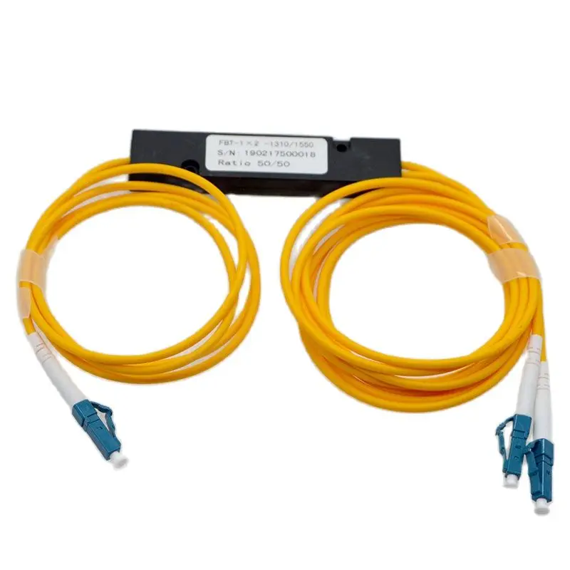 10 шт. Новый LC/UPC 1:2 оптоволоконный сплиттер 50:50 одномодовый конический тип