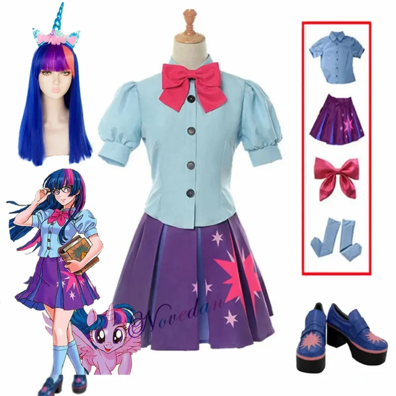 Аниме Twilight Sparkle платье для косплея Единорог принцесса день рождения человеческий
