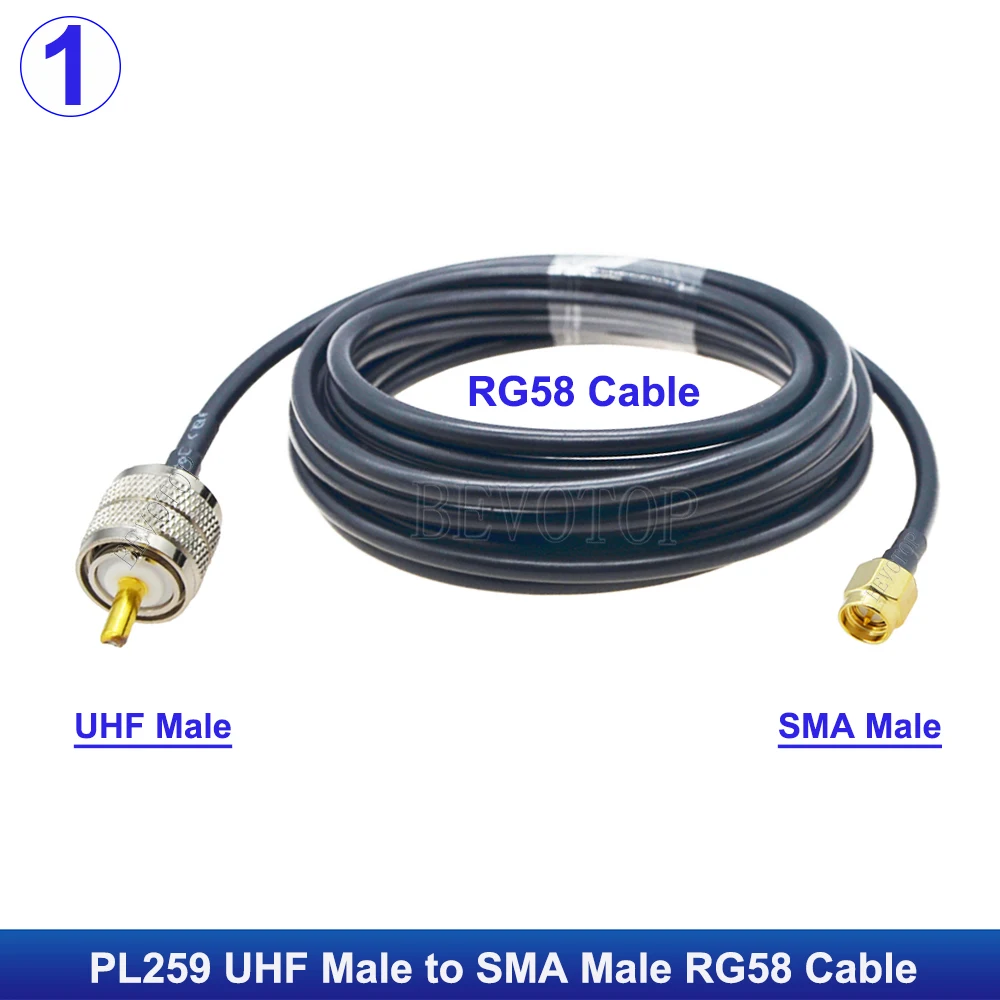 

BEVOTOP RG58 коаксиальный кабель SMA-PL259-SO239 10см