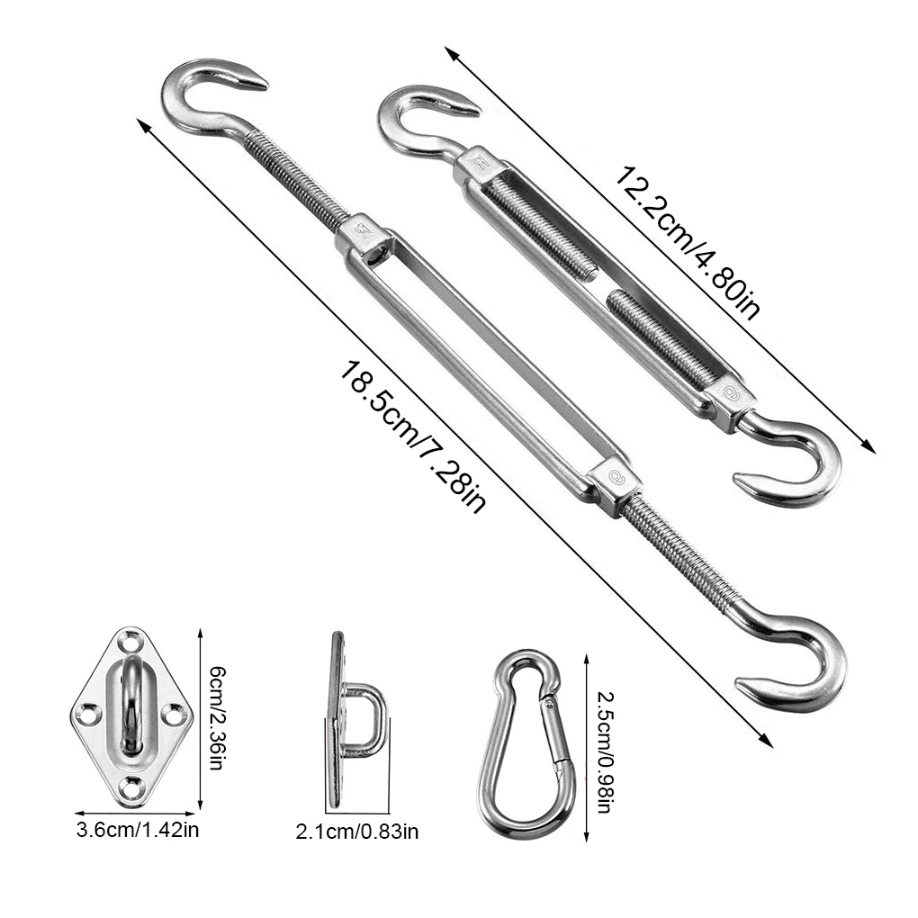 

Набор из 40 шт. солнцезащитных козырьков и аксессуаров для Парусников из нержавеющей стали 304, уличные укрытия для кемпинга, комплект оборудо...