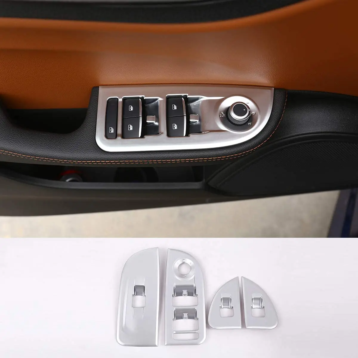 

Door Window Lift Switch Button Panel Cover for 2017-2020 Alfa Romeo Giulia Car Accessory (carbon fiber)