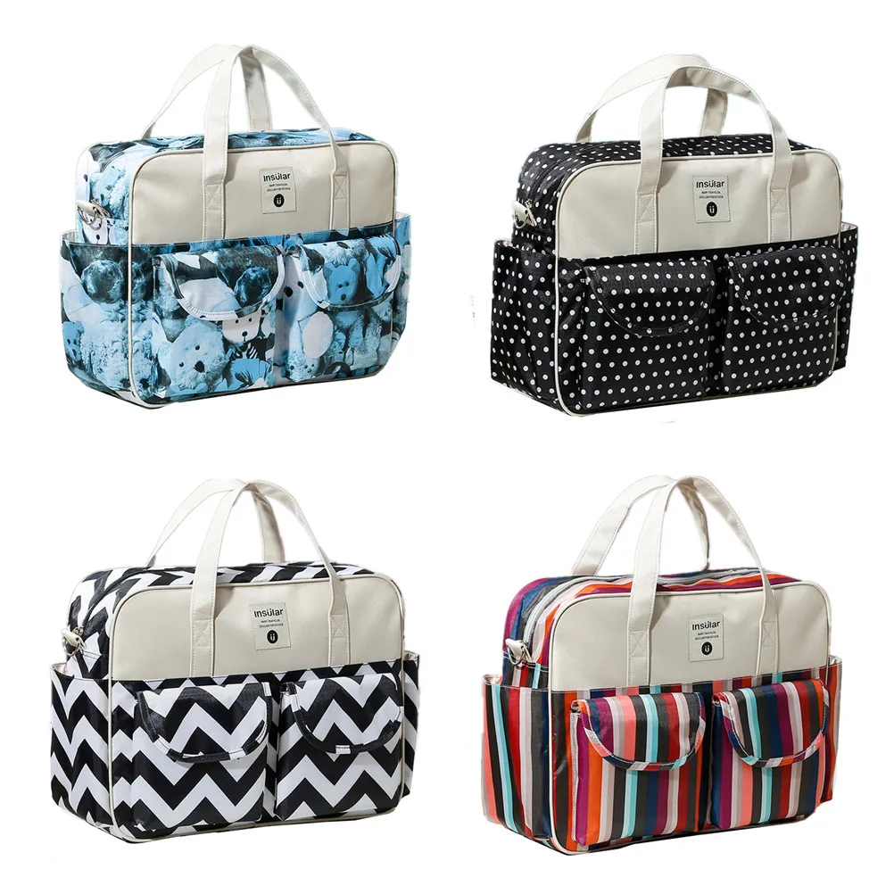 

Модная сумка для детских подгузников, вместительная сумка для мам, сумка для детских колясок, водонепроницаемая дорожная сумка для мам